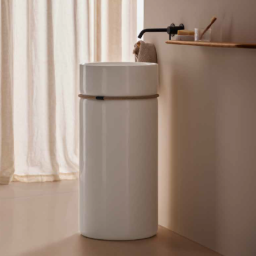 РАКОВИНА НАПОЛЬНАЯ d40X90H CM SANYCCES TEMPO, БЕЛЫЙ МАТОВЫЙ (LV352D4090WM)