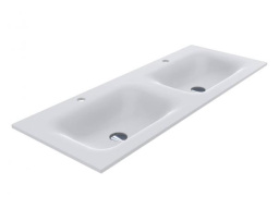 КЕРАМИЧЕСКАЯ ДВОЙНАЯ ВСТРАИВАЕМАЯ РАКОВИНА 120 СМ MIRAGGIO JESSEL 1200-2 MIRASOFT, БЕЛЫЙ МАТОВЫЙ (0001094)
