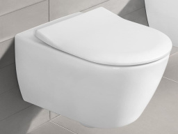 УНИТАЗ ПОДВЕСНОЙ БЕЗОБОДКОВЫЙ VILLEROY&BOCH SUBWAY 2.0 DIRECTFLUSH С КРЫШКОЙ SLIM (5614R201)