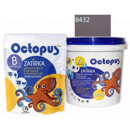 ЭПОКСИДНАЯ ЗАТИРКА OCTOPUS ZATIRKA 2-КОМП. ЦВЕТ СЕРО-РОЗОВЫЙ 8432 1,25 КГ (8432-1)