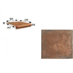 Керамогранит GRES ARAGON ANTIC MARRON PELDANO PZ270 33x33x1,8 из коллекции GRES ARAGON ANTIC 