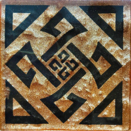 Фото плитки KOTTO TAKO GTР 73013 GOTHIC BROWN BROCADE S1 7,3X7,3X0,8 из коллекции KOTTO TAKO 