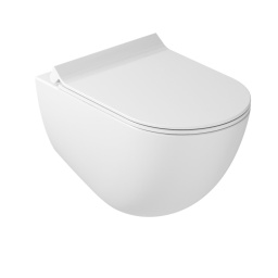 ПОДВЕСНОЙ БЕЗОБОДКОВЫЙ УНИТАЗ GALASSIA DREAM С КРЫШКОЙ SOFT CLOSE, БЕЛЫЙ (7317+7314)