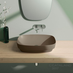 КЕРАМИЧЕСКАЯ РАКОВИНА 60 СМ CATALANO GREEN LUX, КОРИЧНЕВАЯ (160AGRLXMS)