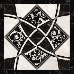 Фото плитки GARDENIA ORCHIDEA EMOTE ITARSIO BIANCO-NERO LAP R 78X78 из коллекции GARDENIA ORCHIDEA EMOTE 