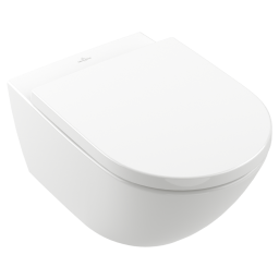 ПОДВЕСНОЙ БЕЗОБОДКОВЫЙ УНИТАЗ VILLEROY&BOCH SUBWAY 3.0 СО СМЫВОМ TWISTFLUSH, WHITE ALPIN CERAMICPLUS (4670TSR1)