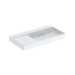 УМЫВАЛЬНИК 900 ММ С ГОРИЗОНТАЛЬНЫМ ВЫПУСКОМ БЕЗ ОТВЕРСТИЯ И ПЕРЕЛИВА С ПОЛОЧКОЙ GEBERIT ONE, БЕЛЫЙ (505.044.00.1)