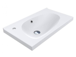 КЕРАМИЧЕСКАЯ ВСТРАИВАЕМАЯ РАКОВИНА 69 СМ MIRAGGIO TITANIA MIRASOFT, БЕЛЫЙ МАТОВЫЙ (0001121)