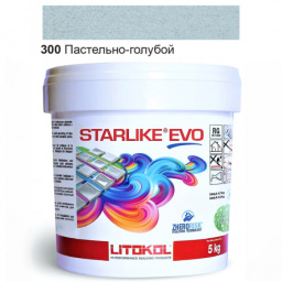 ЭПОКСИДНАЯ ЗАТИРКА LITOKOL STARLIKE EVO 300 ПАСТЕЛЬНО-ГОЛУБАЯ 5 КГ (STEVOAPS0005)