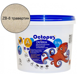 ЭПОКСИДНАЯ ЗАТИРКА OCTOPUS ZATIRKA 2-КОМП. ЦВЕТ ТРАВЕРТИН 5 КГ (8410-5)