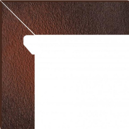 Фото плитки PARADYZ CLOUD BROWN DURO COKOL SCHODOWY DWUELEMTNTOWY LEWY NEW NOSE 8.1X30 из коллекции PARADYZ KLINKIER CLOUD BROWN 