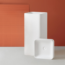 РАКОВИНА НАПОЛЬНАЯ 40Х40 CM SANYCCES CUADRA, БЕЛЫЙ МАТОВЫЙ (LV3160404090WM)