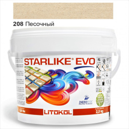 ЭПОКСИДНАЯ ЗАТИРКА LITOKOL STARLIKE EVO 208 ПЕСОЧНАЯ 2,5 КГ (STEVOSBB02.5)