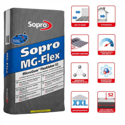КЛЕЙ ДЛЯ ПЛИТКИ SOPRO MICROGUM FLEXKLEBER 669 15 КГ С2TES2 СЕРЫЙ (669/15)