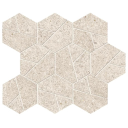 Фото плитки ATLAS CONCORDE BOOST STONE WHITE MOSAICO HEX MATT A67I 25X28,5 из коллекции ATLAS CONCORDE BOOST STONE 