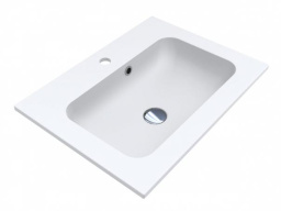 КЕРАМИЧЕСКАЯ ВСТРАИВАЕМАЯ РАКОВИНА 60 СМ MIRAGGIO DELLA 600 MIRASOFT, БЕЛЫЙ МАТОВЫЙ (0001016)