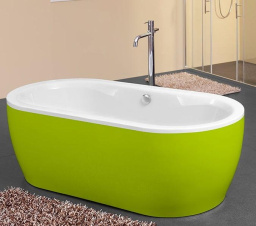ВАННА АКРИЛОВАЯ KOLPA SAN SIRIS-FS 178X88 СМ WHITE-GREEN (3838987 596394)