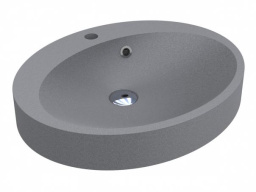 РАКОВИНА НАКЛАДНАЯ КАМЕННАЯ 55 СМ MIRAGGIO DEVON, СЕРЫЙ (0000993)