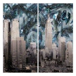 Фото плитки FIANDRE DESIGN YOUR SLABS EMPIRE COMPOSIZIONE ART 2 ШТ NAT Y4XC00D330006 150X300X0,6 из коллекции FIANDRE DESIGN YOUR SLABS 