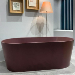 ВАННА ИЗ ИСКУССТВЕННОГО КАМНЯ ОТДЕЛЬНОСТОЯЩАЯ NIC DESIGN BAY 160Х80 СМ, БОРДОВЫЙ (014 719.075)