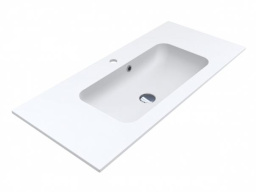 КЕРАМИЧЕСКАЯ ВСТРАИВАЕМАЯ РАКОВИНА 100 СМ MIRAGGIO DELLA 1000 MIRASOFT, БЕЛЫЙ МАТОВЫЙ (0001072)