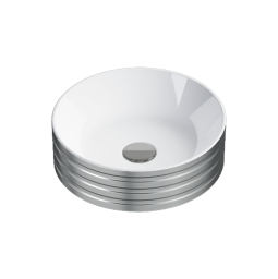 КЕРАМИЧЕСКАЯ РАКОВИНА D40 СМ CATALANO ZERO GLASSY, ARGENTO-BIANCO (140AZEBA)