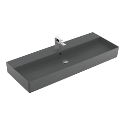 РАКОВИНА ПОДВЕСНАЯ 120Х47 VILLEROY&BOCH MEMENTO 2.0, GRAPHITE (4A22CLI4)