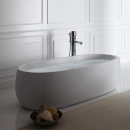 ВАННА ОТДЕЛЬНОСТОЯЩАЯ ИЗ ИСКУССТВЕННОГО КАМНЯ LAUFEN IL BAGNO ALESSI ONE 183Х87 СМ, WHITE (H2459720000001)