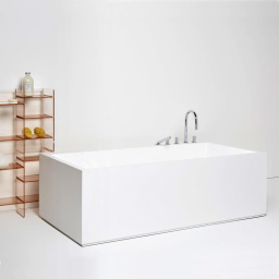 ВАННА ИЗ ИСКУССТВЕННОГО КАМНЯ С БОРТОМ ДЛЯ СМЕСИТЕЛЯ LAUFEN KARTELL 170Х86 СМ, WHITE (H2233320006161)