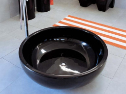 ВАННА ИЗ ИСКУССТВЕННОГО КАМНЯ FLAMINIA FONTE FONTANA 135 СМ, BLACK (FN135)