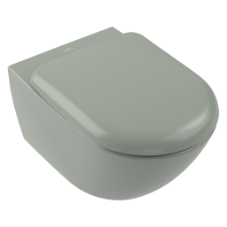 ПОДВЕСНОЙ БЕЗОБОДКОВЫЙ УНИТАЗ VILLEROY&BOCH ANTAO СО СМЫВОМ TWISTFLUSH, MORNING GREEN (4674T0R8)