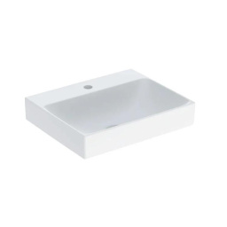 УМЫВАЛЬНИК НАКЛАДНОЙ 500 ММ С ВЕРТИКАЛЬНЫМ ВЫПУСКОМ БЕЗ ПЕРЕЛИВА GEBERIT ONE, БЕЛЫЙ (505.030.01.6)