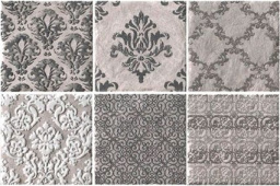 Фото плитки SERENISSIMA BIARRITZ INSERTO ALOHA CENDRE S/6 1045719* 20Х20 из коллекции SERENISSIMA BIARRITZ 