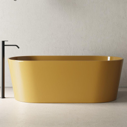 ВАННА ИЗ ИСКУССТВЕННОГО КАМНЯ ОТДЕЛЬНОСТОЯЩАЯ NIC DESIGN BAY 160Х80 СМ, ГОРЧИЧНЫЙ (014 719.071)