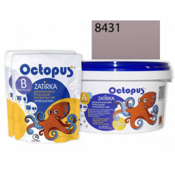ЭПОКСИДНАЯ ЗАТИРКА OCTOPUS ZATIRKA 2-КОМП. ЦВЕТ СЕРО-РОЗОВЫЙ 8431 2,5 КГ (8431-2)