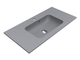 КЕРАМИЧЕСКАЯ ВСТРАИВАЕМАЯ РАКОВИНА 90 СМ MIRAGGIO DELLA 900 MIRASTONE, СЕРЫЙ (0000987)