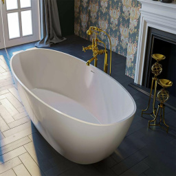 ВАННА КАМЕННАЯ FANCY MARBLE MATEO 180Х87 СМ, БЕЛАЯ (90160002)