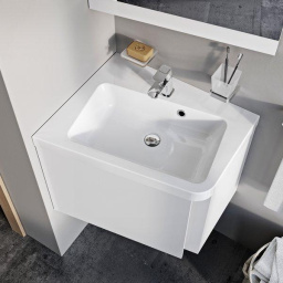 МРАМОРНАЯ ВСТРАИВАЕМАЯ УГЛОВАЯ РАКОВИНА 65 СМ RAVAK 10° L, БЕЛЫЙ (XJIL1165000)