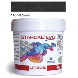 ЭПОКСИДНАЯ ЗАТИРКА LITOKOL STARLIKE EVO 145 ЧЕРНАЯ 5 КГ (STEVONCR0005)