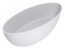 ВАННА ОТДЕЛЬНОСТОЯЩАЯ КАМЕННАЯ MIRAGGIO MADONNA 180X80 СМ, БЕЛАЯ МАТОВЫЙ (0000740)