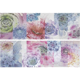 Фото плитки PORCELANITE DOS 7500 PURPURA PARADISE II COMPOSICION Р193 25X75 из коллекции PORCELANITE DOS 7500 