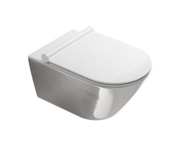 ПОДВЕСНОЙ БЕЗОБОДКОВЫЙ УНИТАЗ CATALANO GOLD&SILVER NEWFLUSH, SILVER/WHITE (1VS55NRBA)