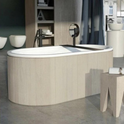 ВАННА ОТДЕЛЬНОСТОЯЩАЯ CIELO ARCADIA CIBELE 160X86 СМ (CIBELE-WHITE+CIBATC-RS)