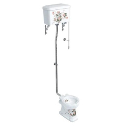 УНИТАЗ-КОМПАКТ BURLINGTON ENGLISH GARDEN (P2D+C5D+T30CHR)