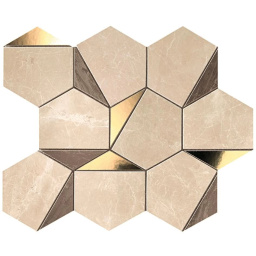 Фото плитки ATLAS CONCORDE MARVEL GOLD HEX SABLE-BROWN LAPP 25,1X29X0,8 из коллекции ATLAS CONCORDE MARVEL EDGE 