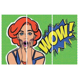 Фото плитки FIANDRE DESIGN YOUR SLABS COMICS GREEN COMPOSIZIONE ART 3 ШТ NAT Y4WR00D453006 150X300X0,6 из коллекции FIANDRE DESIGN YOUR SLABS 