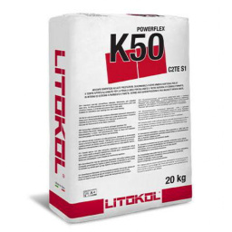 КЛЕЙ ДЛЯ ПЛИТКИ LITOKOL POWERFLEX K50 C2TES1 20 КГ СЕРЫЙ (K50G0020)