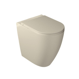 НАПОЛЬНЫЙ БЕЗОБОДКОВЫЙ УНИТАЗ GALASSIA DREAM С КРЫШКОЙ SOFT CLOSE, ПЕСОЧНЫЙ (7327SA+7330SA)