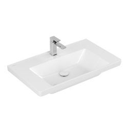 РАКОВИНА 80Х47 VILLEROY&BOCH SUBWAY 3.0, WHITE ALPIN (4A708101)