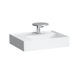 КЕРАМИЧЕСКАЯ РАКОВИНА 60*46*15 СМ СО СКРЫТЫМ СЛИВОМ И ШЛИФОВАННЫМ НИЗОМ LAUFEN KARTELL, БЕЛЫЙ МАТОВЫЙ (H8183357571111)